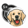 Golden Retriver - Buttons small 1'' (5-pack) - Image 2