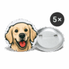 Golden Retriver - Buttons small 1'' (5-pack) - Image 3