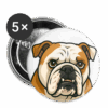 English Bulldog - Buttons small 1'' (5-pack) - Image 2