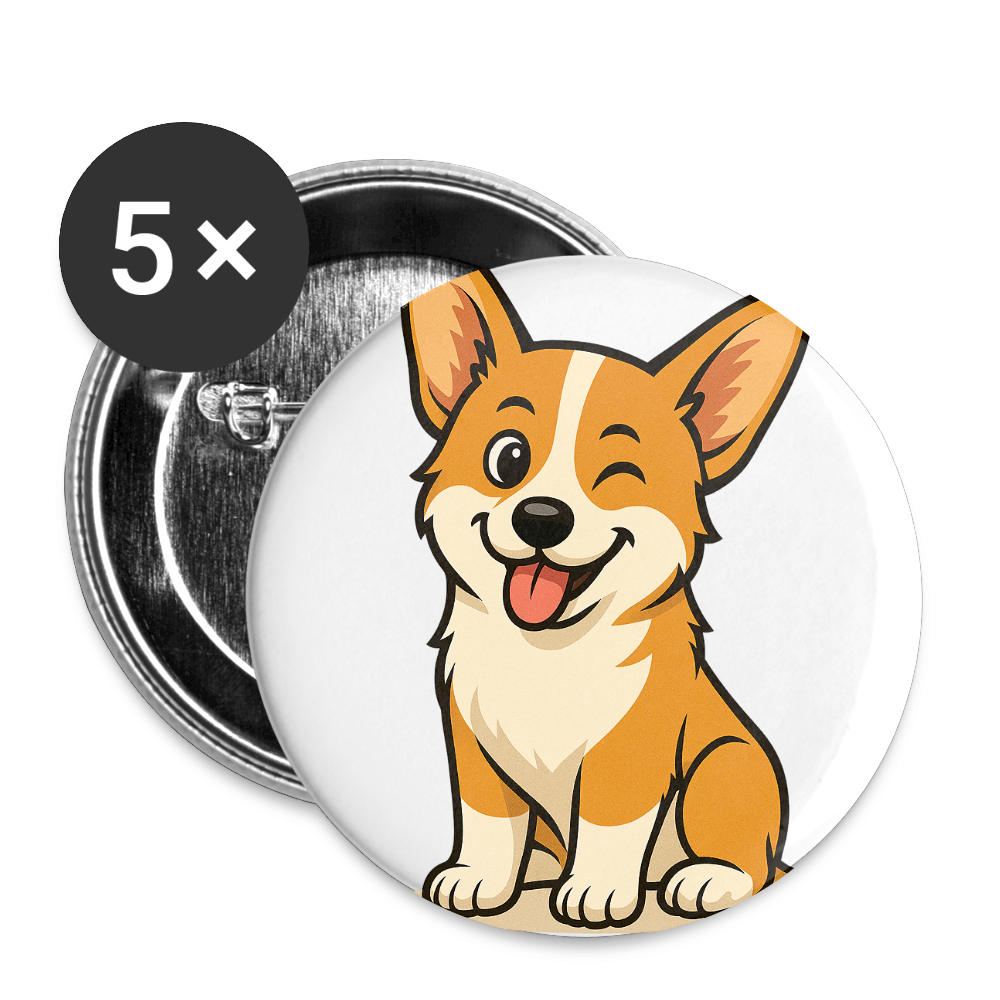 Corgi - Buttons small 1'' (5-pack)